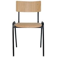 Stapelstuhl | Holzstuhl | Besucherstuhl | Kantine SCHWARZ/BUCHE