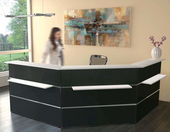 Empfangstheke Mono C-Form | 108 x 250 x 250 cm (HxBxT)