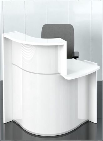 Empfangstheke rot dunkelrot Empfangstresen Rezeption Anmeldung Counter 