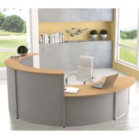 Große Rundtheke Classic mit Tischerweiterung | 115 x 320 x 218 cm (HxBxT)