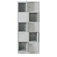 Schließfachschrank 10 Abteile 190x80x45 GRAU
