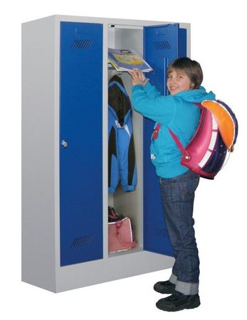 PAVOY Kindergartenspind mit 3 Abteilen 130x78x30 GROßE FARBAUSWAHL