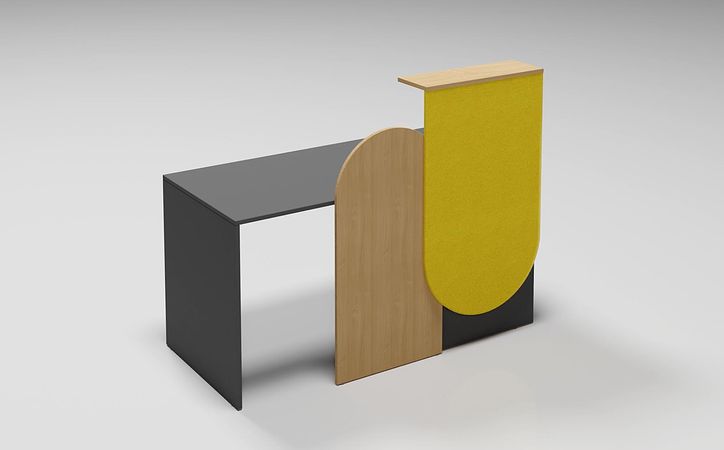 Empfangstheke Salut 4 | 115 x 100 - 180 x 65/80 cm (HxBxT) 