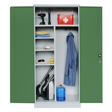 Mehrzweckschrank 195x92x42 GRAU/GRÜN