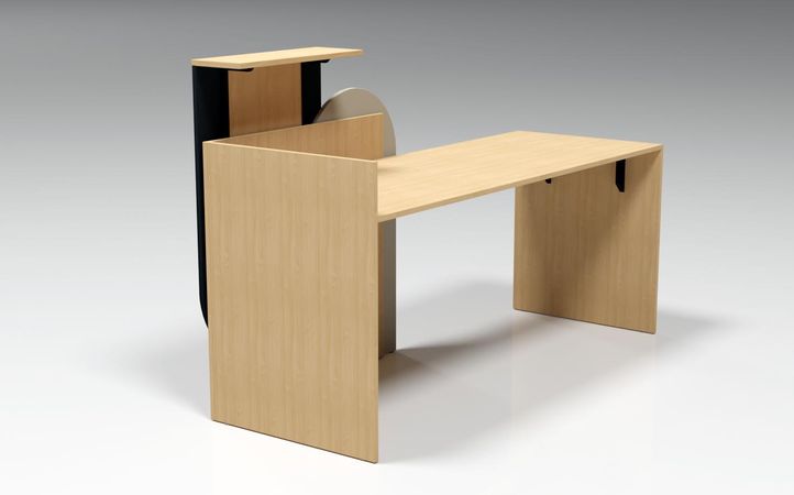 Empfangstheke Salut 5 | 115 x 100 - 180 x 65/80 cm (HxBxT) 
