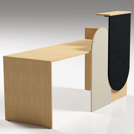 Empfangstheke Salut 5 | 115 x 100 - 180 x 65/80 cm (HxBxT) 