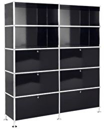üroregal | Aktenregal | Highboard 5 / 2 mit 6 Klapptüren