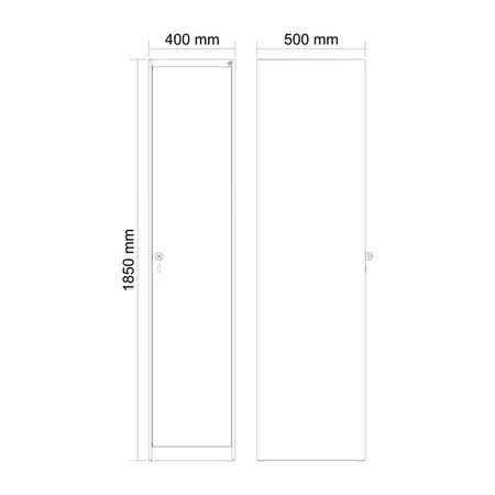 C+P Spind Evolo PLUS 1 Abteil 1850x400x500mm