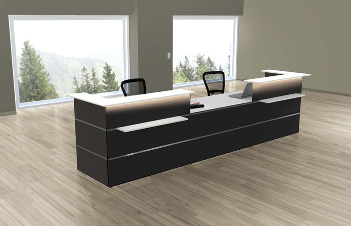 modern beleuchtet Empfangstresen Empfangstheke