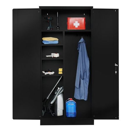Mehrzweckschrank 195x92x42 SCHWARZ schwarz