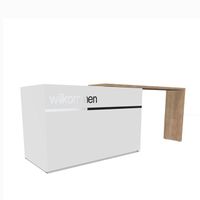 Empfangstheke GEO 2 - L-Typ - wahlweise mit Schriftzug | Weiß