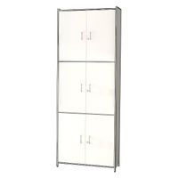Chromeline Aktenschrank 6 | 220 x 80 x 38 cm | Anthrazit oder Weiß