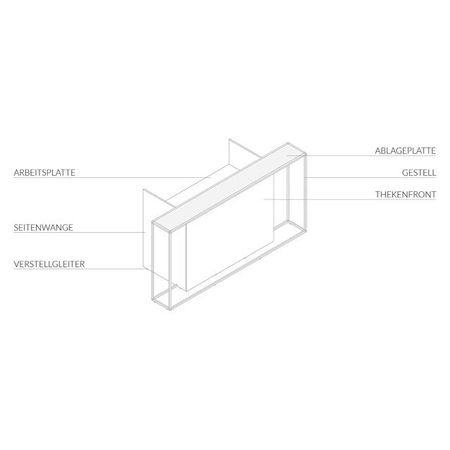 Empfangstheke Monument Farbauswahl Einzelkomponenten