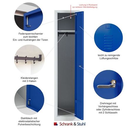Drehriegelverschluss für Spind Umkleide