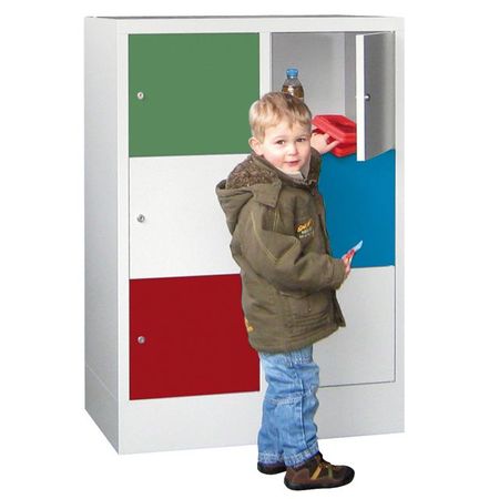 PAVOY Schließfachschrank mit Vollblechtüren | 6 Abteile je 40 cm breit | 118