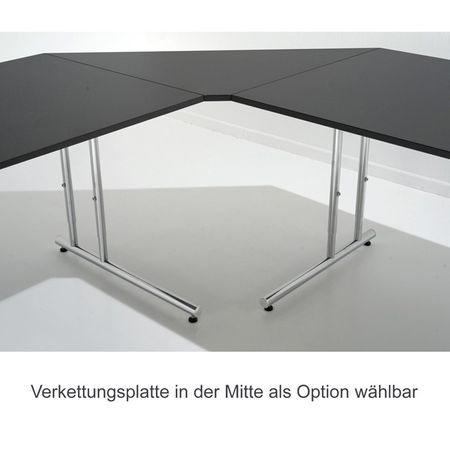 Chromeline höhenverstellbarer Schreibtisch | 180 x 80 cm | Anthrazit oder Weiß