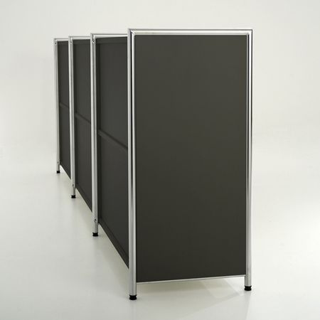 Aktenregal Aktenschrank Kombischrank Schrank Sichtrückwand Sideboard anthrazit schwarz dunkel