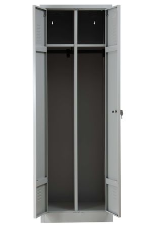 Doppelspind mit 2 Abteilen für eine Person | Schwarz-Weiß-Trennung 180x60x50 GRAU