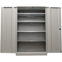 Obelixxx Werkstattschrank verzinkt | Materialschrank GRAU 195x120x50 vollverzinkte Fachböden