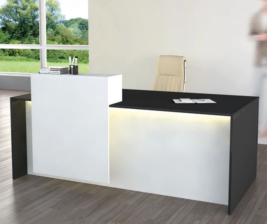 Counter Ladentheke Friseurrezeption Empfangsbereich LED Beleuchtung Empfangstresen Empfangsschreibtisch Empfangsarbeitsplatz