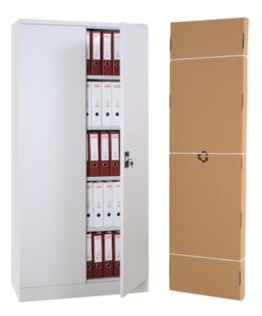 GS Aktenschrank | Stahlschrank | zerlegt im Karton 195x92x42 GRAU