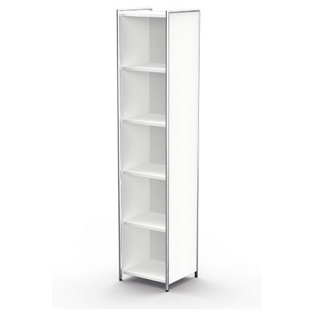 Büroregal Bücherregal schmal Holzregal Aktenregal weiß weiss Highboard