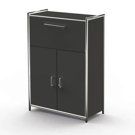 Flügeltürschrank Highboard Sideboard Anbauschrank weiss weiß Schubfach Holztüren