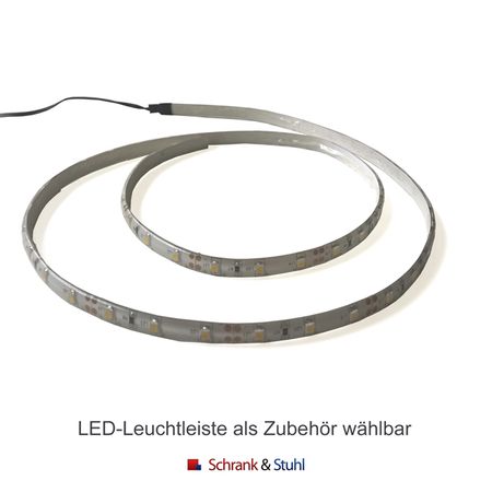 Empfangstheke Satinglas in C-Form mit zwei Beratungsplätzen | 108 x 250 x 250 cm (HxBxT)