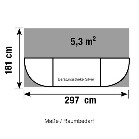 technische Skizze Beratungstheke