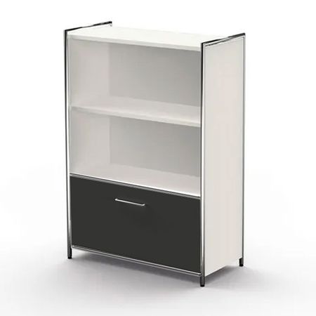 Aktenregal Schubladenschrank Schubfach Sideboard weiß anthrazit Aktenschrank Büroregal